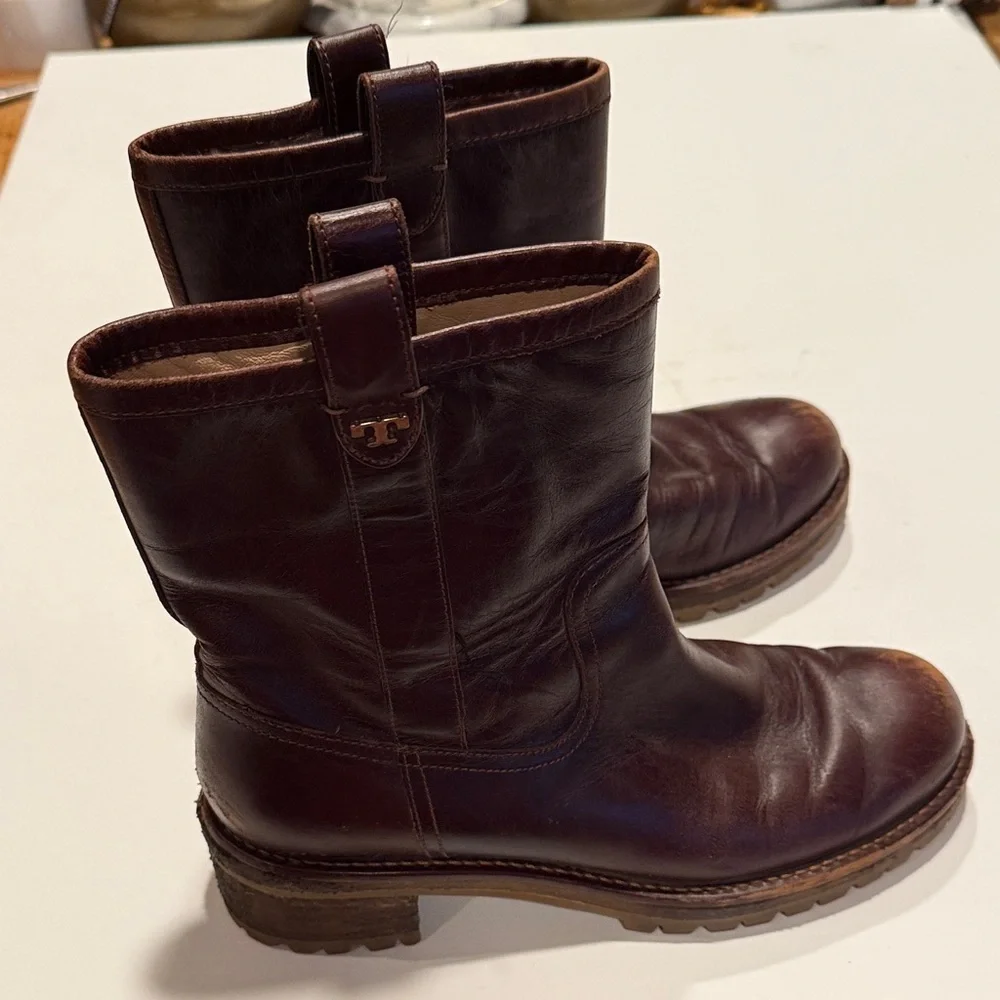 Tory Burch Rich Brown Ankle Boots